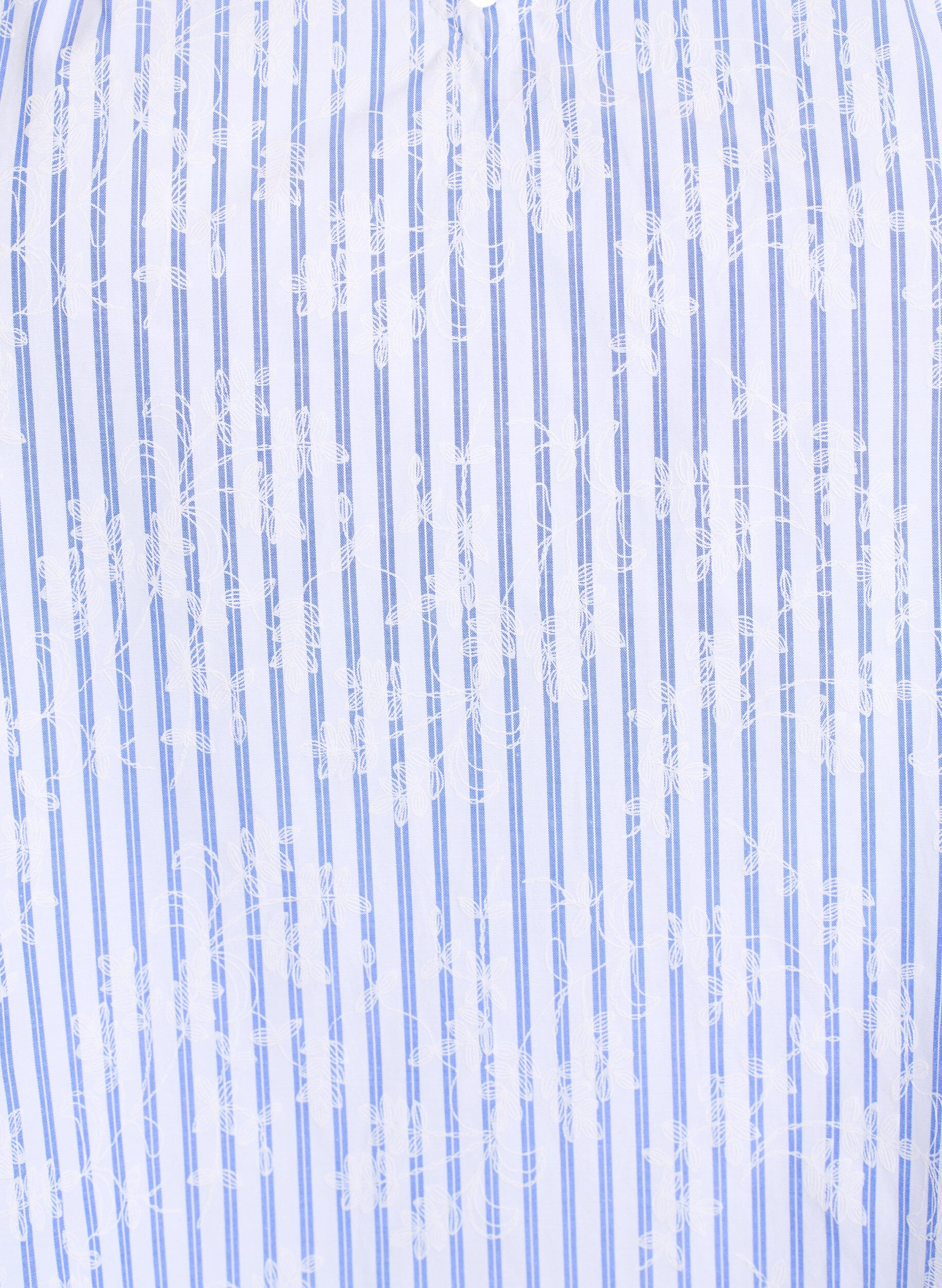 Zizzi Mouwloze blouse met strepen en bloemenprint, Blauw, Packshot image number 2