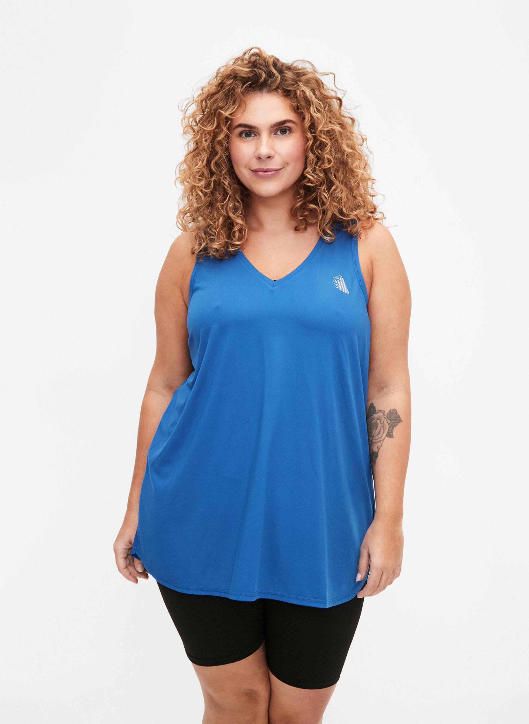 Sporttopje met V-hals, Princess Blue, Model