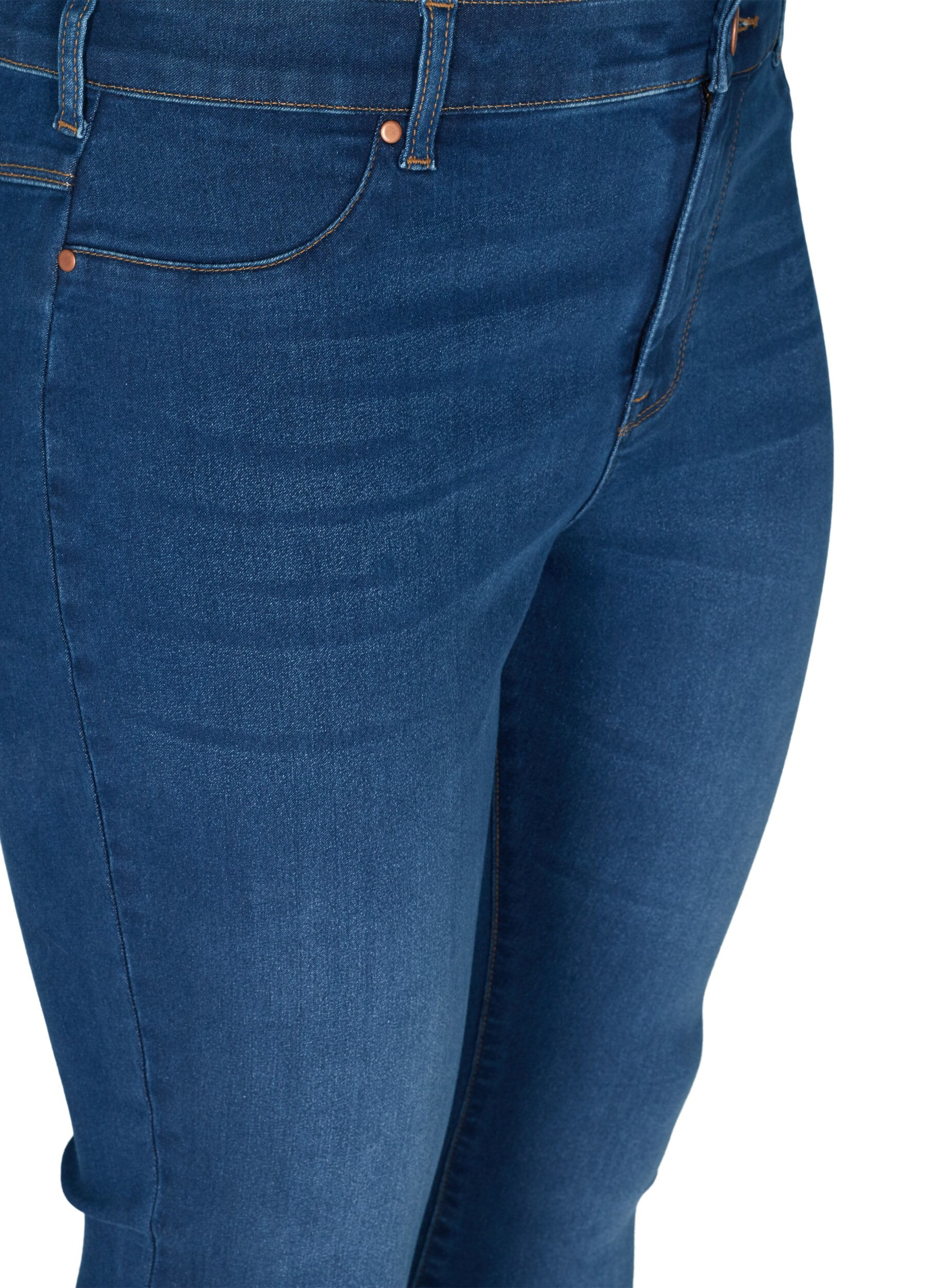 Zizzi Jeggings in katoenmix, Blue denim, Packshot image number 2