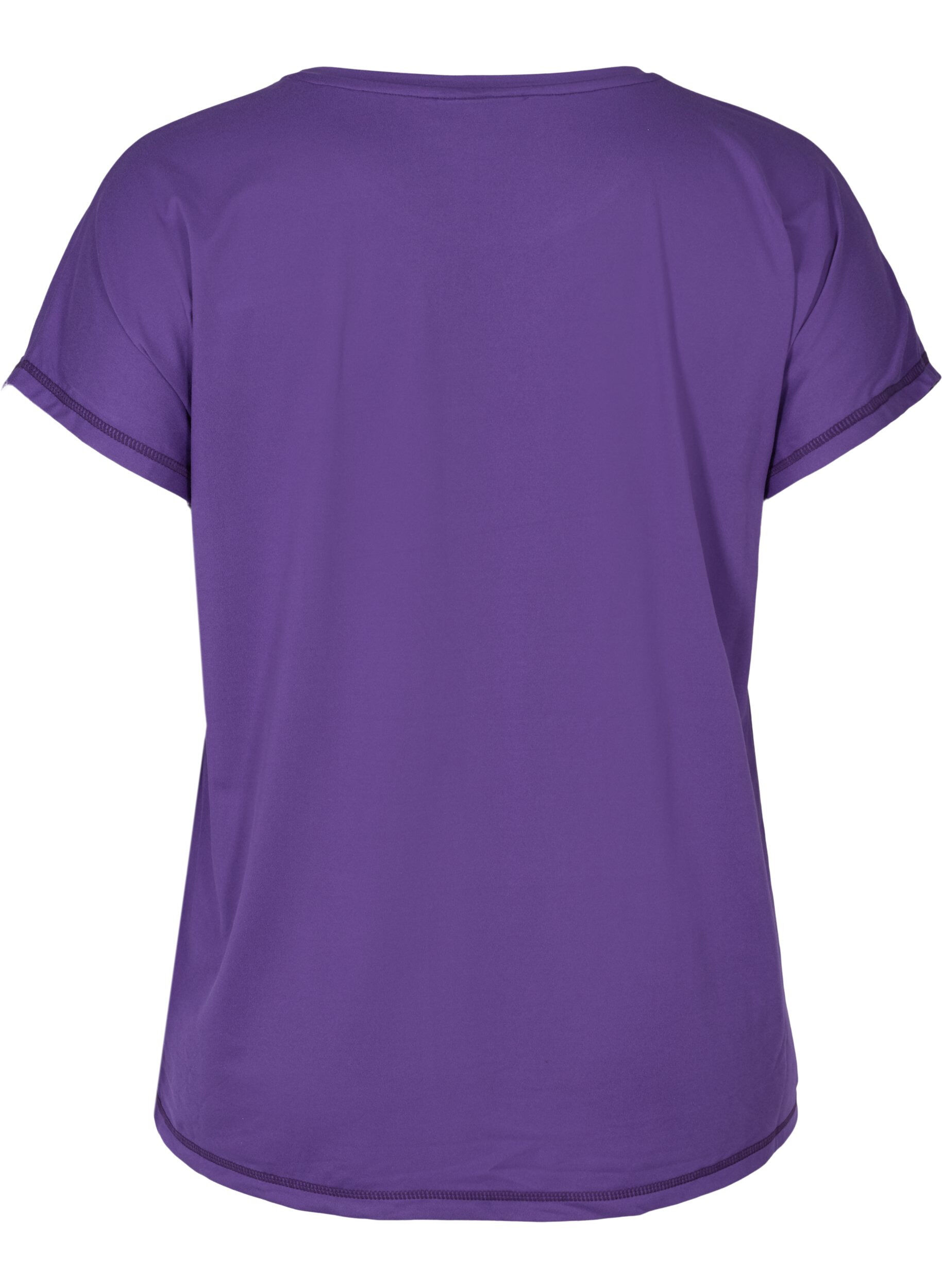 Zizzi Effen sportshirt, Paars, Packshot image number 1