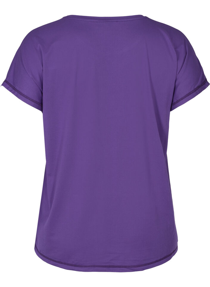 Effen sportshirt, Paars, Packshot image number 1