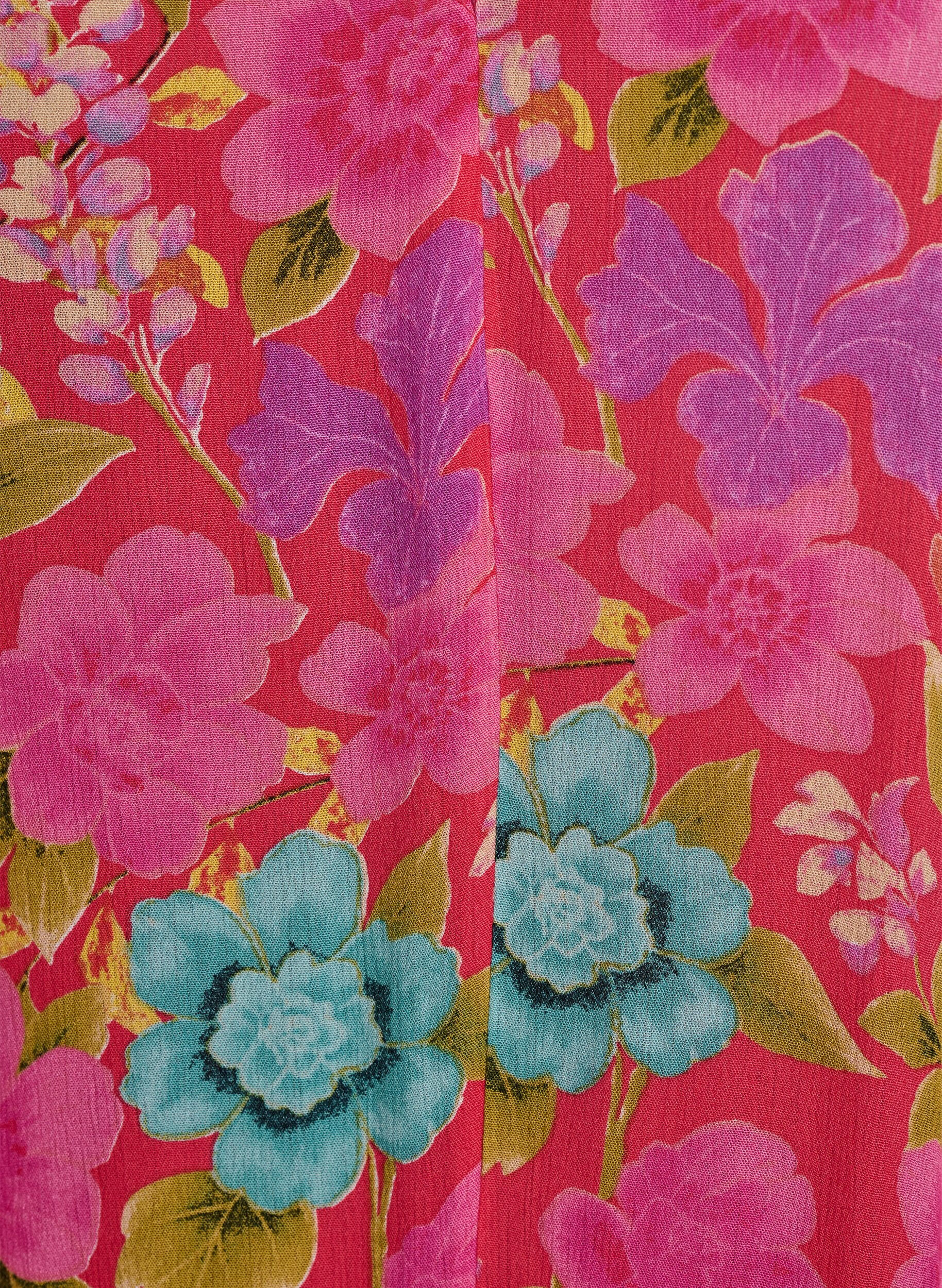 Zizzi A-lijn maxi-jurk zonder mouwen met een V-hals, Rood, Packshot image number 2