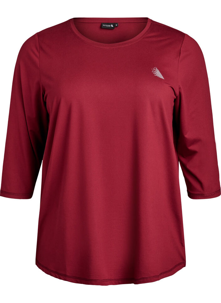 Sporttop met 3/4 mouwen, Rood, Packshot image number 0