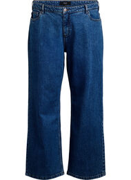 Wide-leg jeans met hoge taille, Blauw