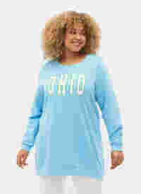 Lang sweatshirt met tekstopdruk, Baltic Sea, Model