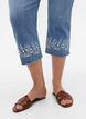  Amy knickers met hoge taille en borduursel, Light blue denim, Model image number 3