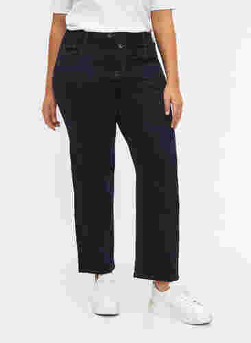 Regular fit Gemma jeans met hoge taille, Blue denim, Model image number 3