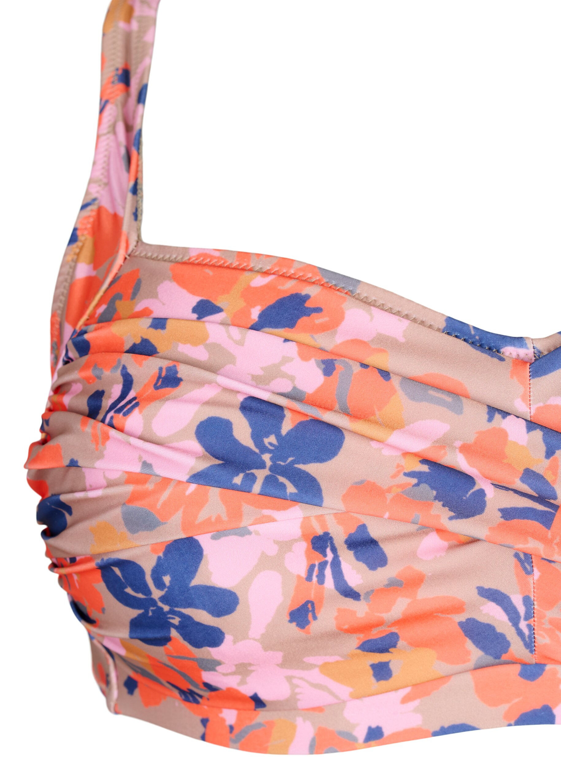 Zizzi Bedrukte bikinitop, Retro Flower, Packshot image number 2