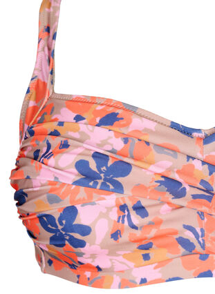 Bedrukte bikinitop, Retro Flower, Packshot image number 2