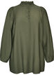 Viscose tuniek met ruches en knopen, Groen, Packshot image number 0
