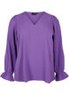 V-hals blouse met lange mouw, Pansy, Packshot image number 0