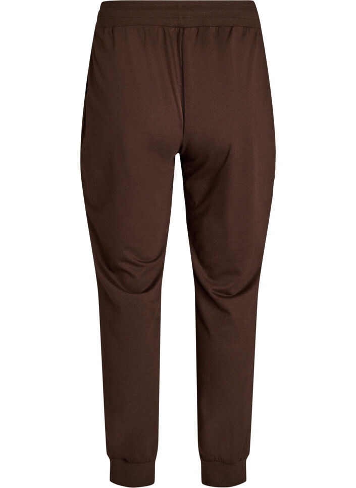 Losse trainingsbroek met zakken, Bruin, Packshot image number 1