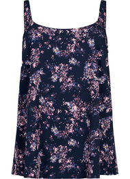 FLASH - Top met print, Navy Rose Flower