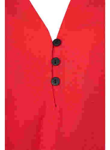 Top met lange mouwen in viscosemix, Fiery Red, Packshot image number 2