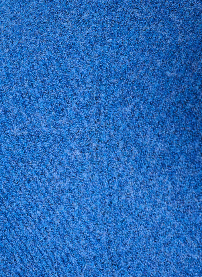 Gebreide trui met een diagonaal patroon en raglanmouwen, Blauw, Packshot image number 2