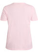Katoenen T-shirt met decoratief detail vooraan, Roze, Packshot image number 1