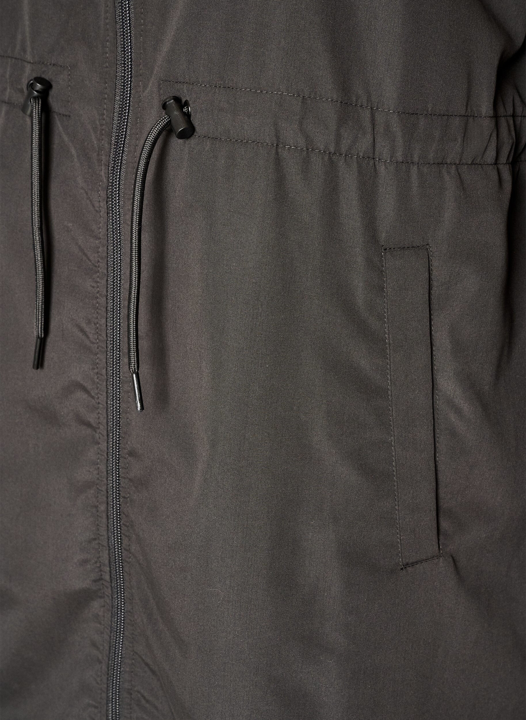 ZizziLichtgewicht parka met een capuchon, Zwart, Packshot image number 3