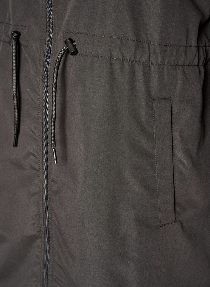 Lichtgewicht parka met een capuchon, Zwart, Packshot image number 3