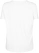 T-shirt met v-hals en kruisdetail, Warm Off-white, Packshot image number 1
