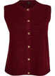 Gebreide vest met decoratieve knopen, Donker Bordeaux, Packshot image number 0