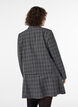 Korte blazer met een geruit patroon, Grijs, Model image number 2