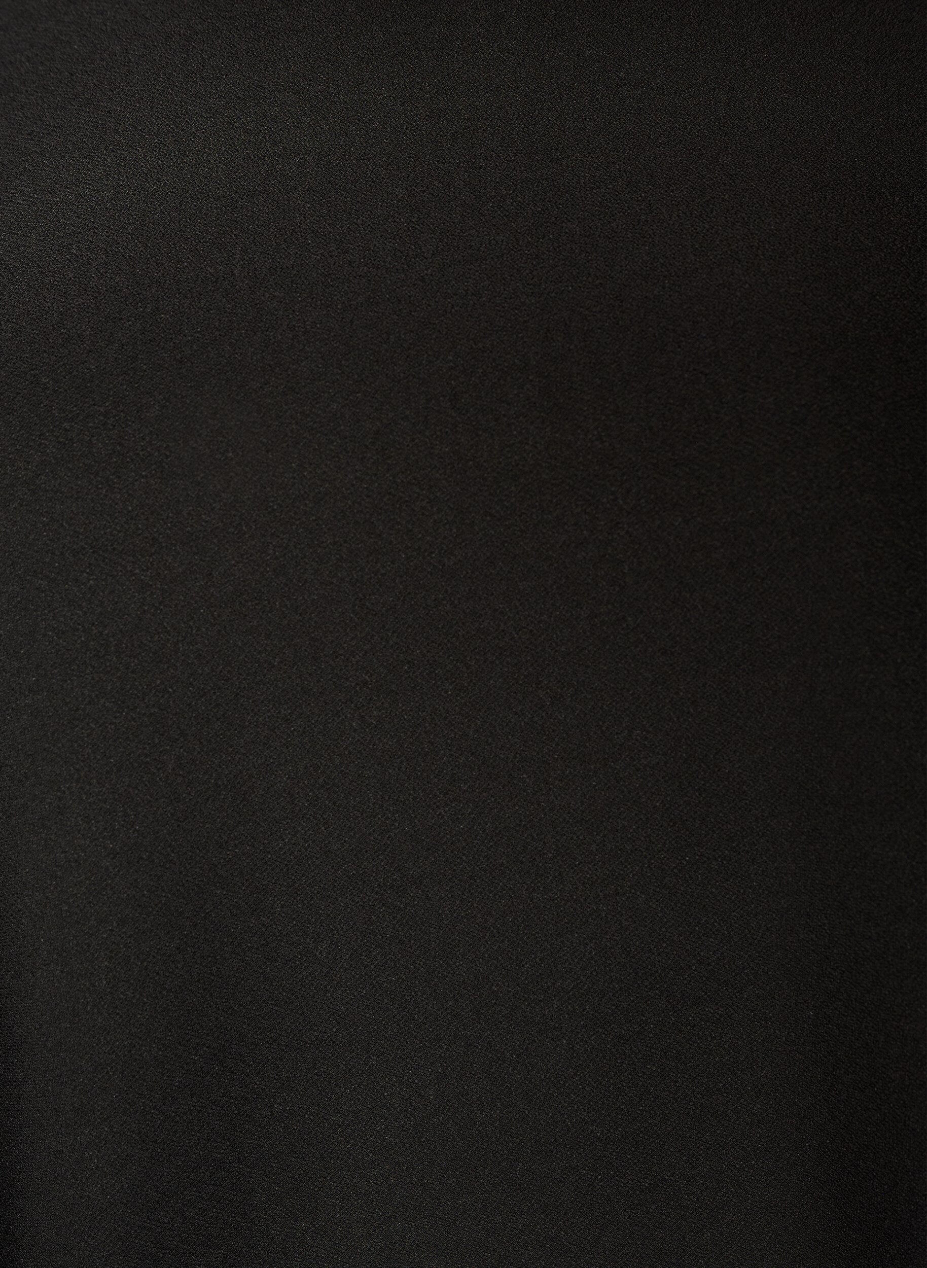 ZizziKorte jersey jurk met verenkant, Zwart, Packshot image number 2