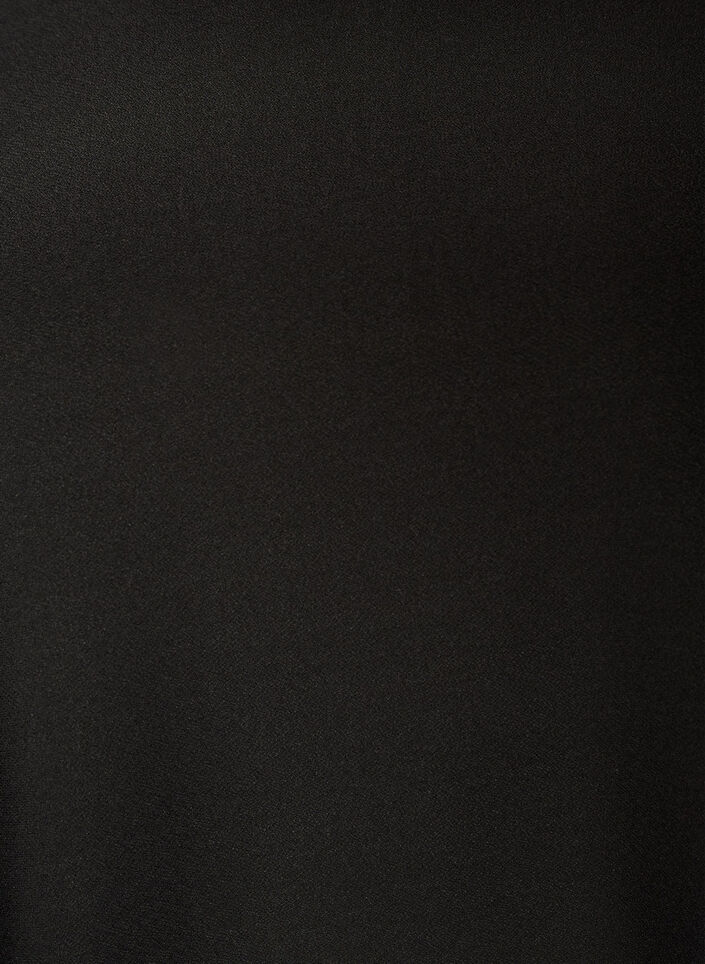 Korte jersey jurk met verenkant, Zwart, Packshot image number 2