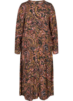 Viscose maxi-jurk met print, Paisley AOP, Packshot image number 0