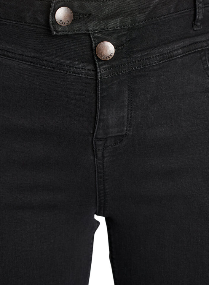 Regular fit Gemma jeans met hoge taille, Zwart, Packshot image number 2