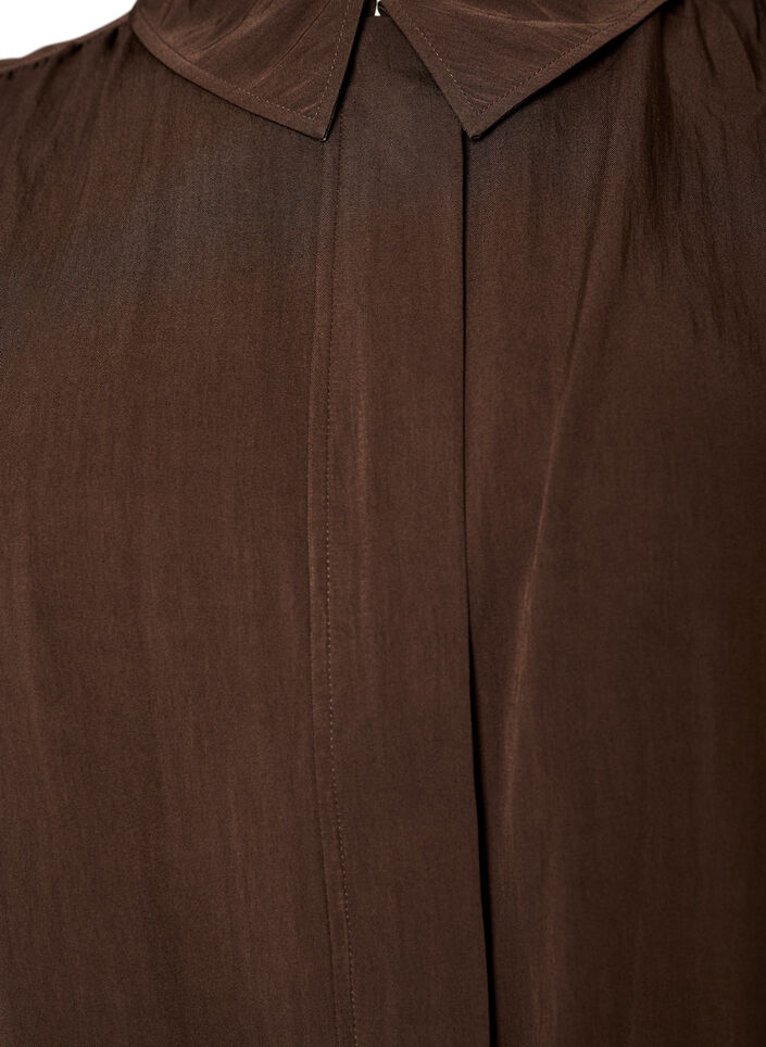 Shirt met ballonvorm en onzichtbare ritssluiting, Bruin, Packshot image number 2