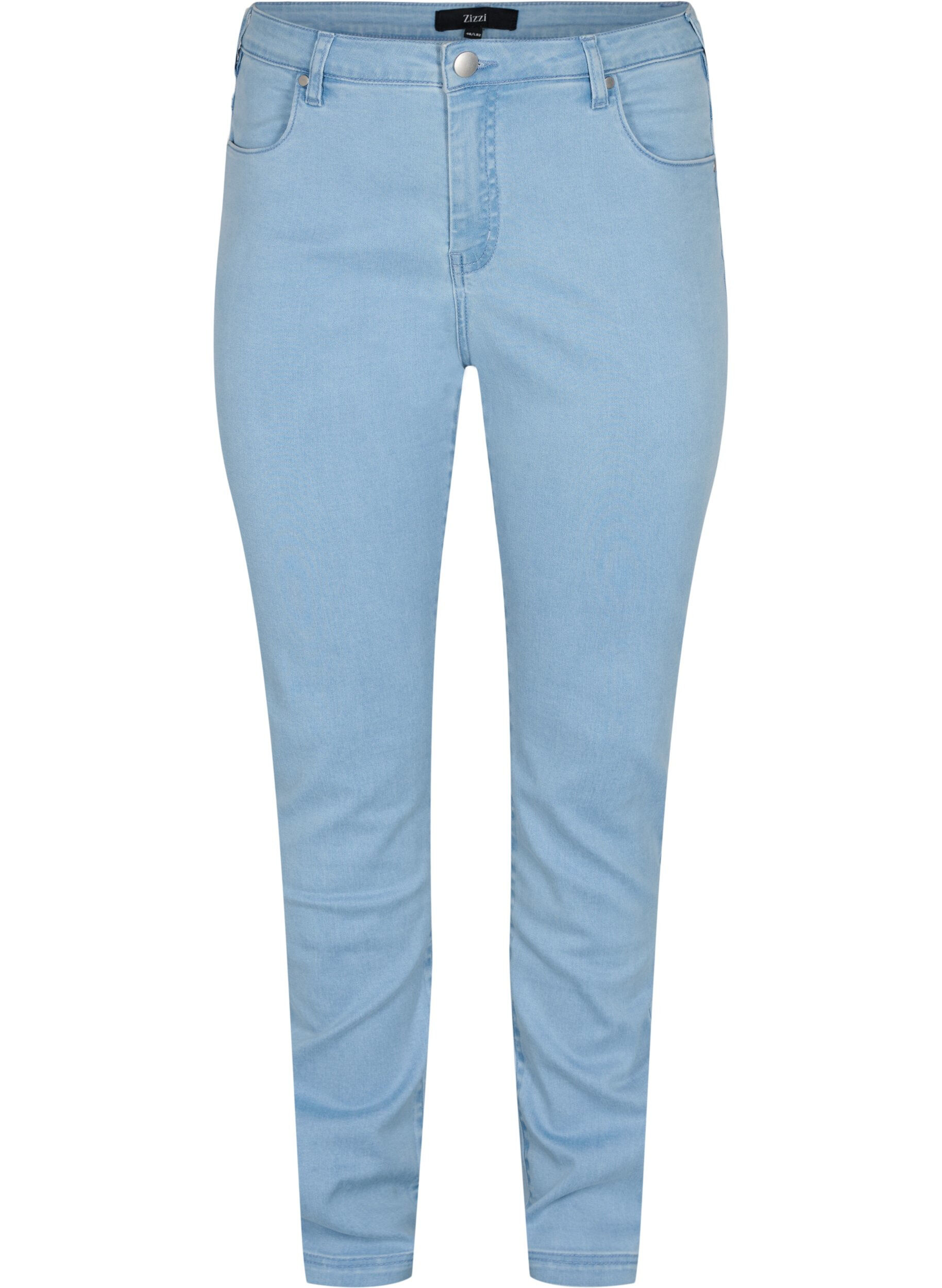 Zizzi Slim fit Emily jeans met normale taille, Blauw, Packshot image number 0