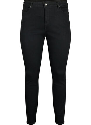 Amy jeans met een hoge taille en super slanke pasvorm, Black, Packshot image number 0