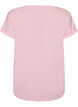 T-shirt met korte mouwen van katoenmix, Roze, Packshot image number 1