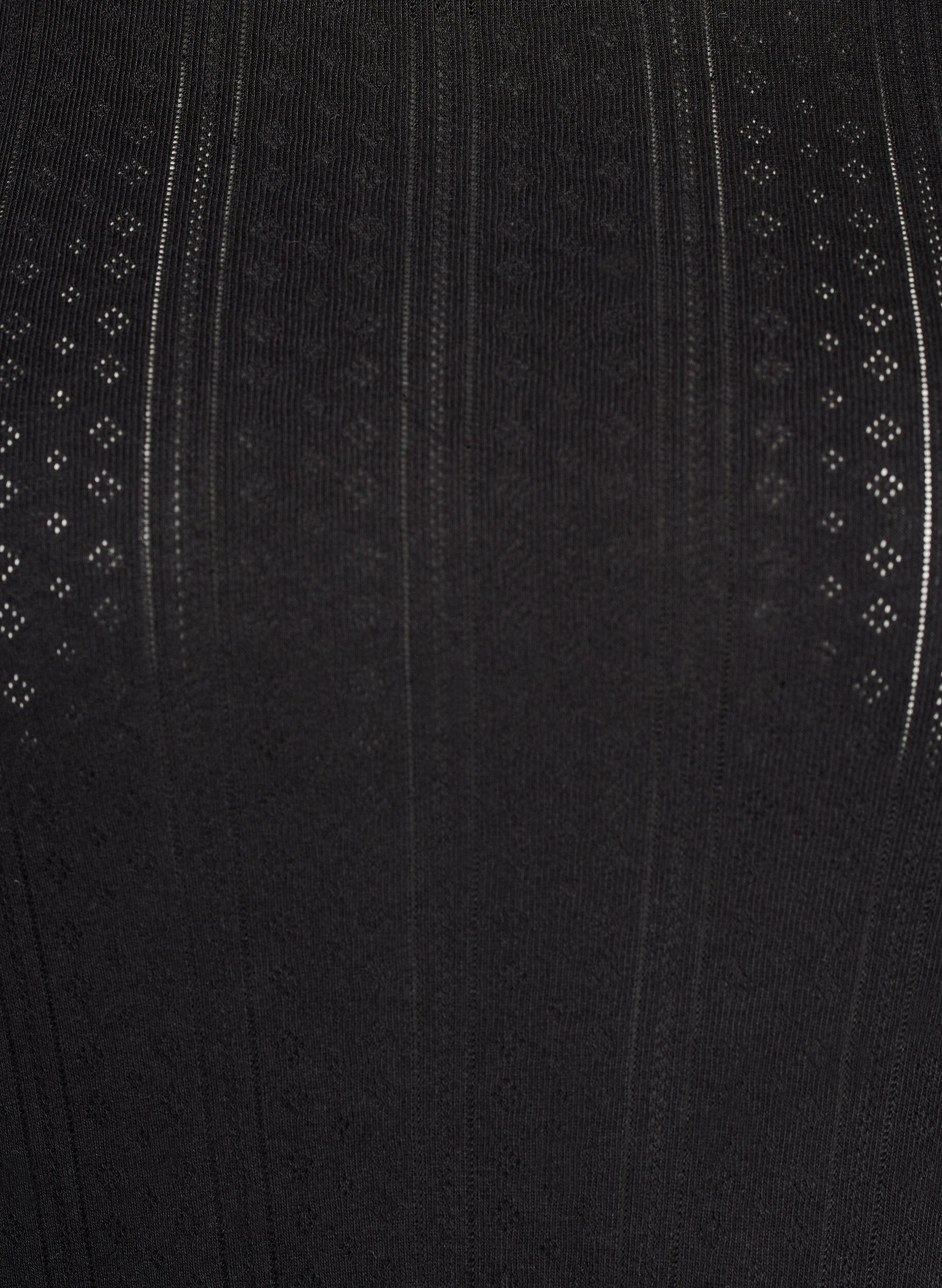 Zizzi T-shirt van katoen met gaatjesborduursel, Zwart, Packshot image number 2