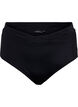 Effen bikinislip met hoge taille, Black, Packshot image number 0