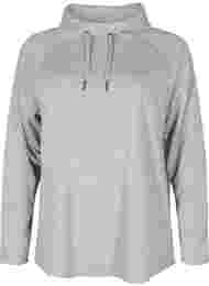 Sweatshirt met hoge kraag, Light Grey Melange