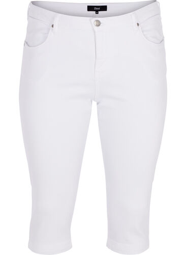High waist Amy capri jeans met super slim fit, Bright White, Packshot image number 0