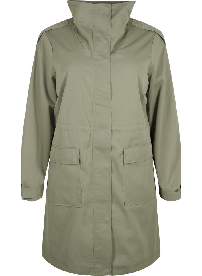 Waterafstotende parka jas, Groen, Packshot image number 0
