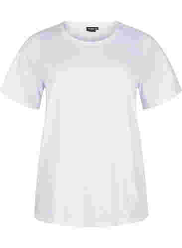 FLASH - 2-pack T-shirts met ronde hals, White/Black, Packshot image number 2