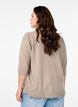 Gebreide blouse met geborduurde bloemen, Simply Taupe Mel., Model image number 1