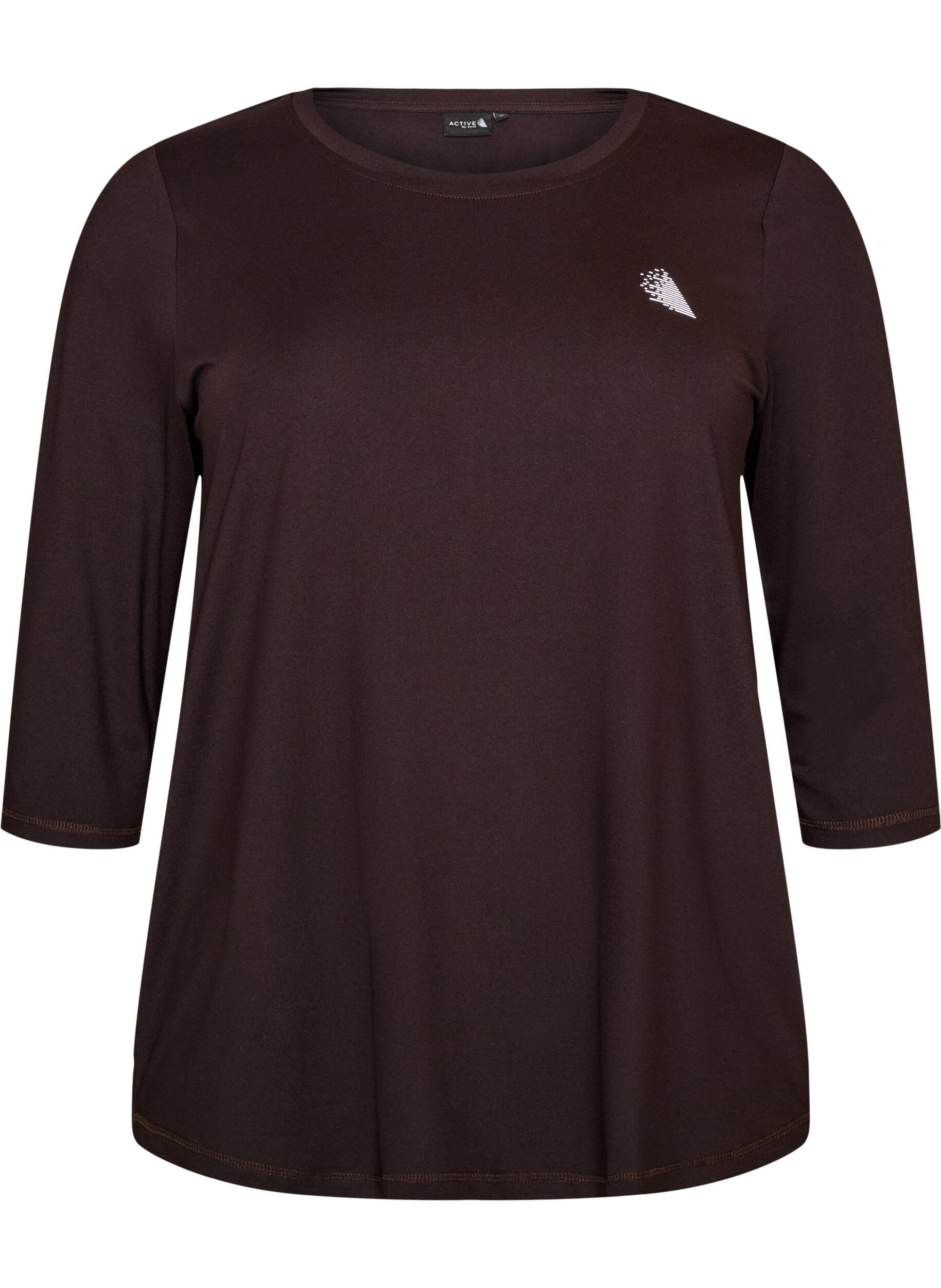 ZizziSporttop met 3/4 mouwen, Brown, Packshot image number 0