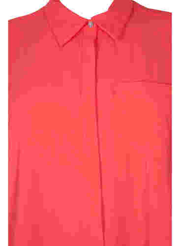 Lang hemd van viscosemix, Hibiscus, Packshot image number 2
