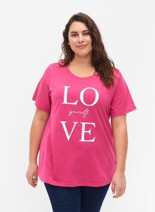 FLASH - T-shirt met motief, Raspberry Rose, Model image number 0