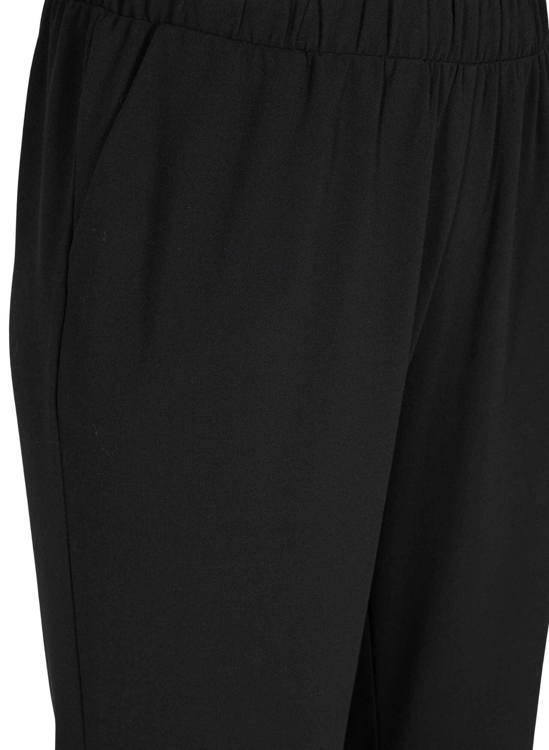 ZizziFlared broek met elastiek in de taille, Zwart, Packshot image number 2