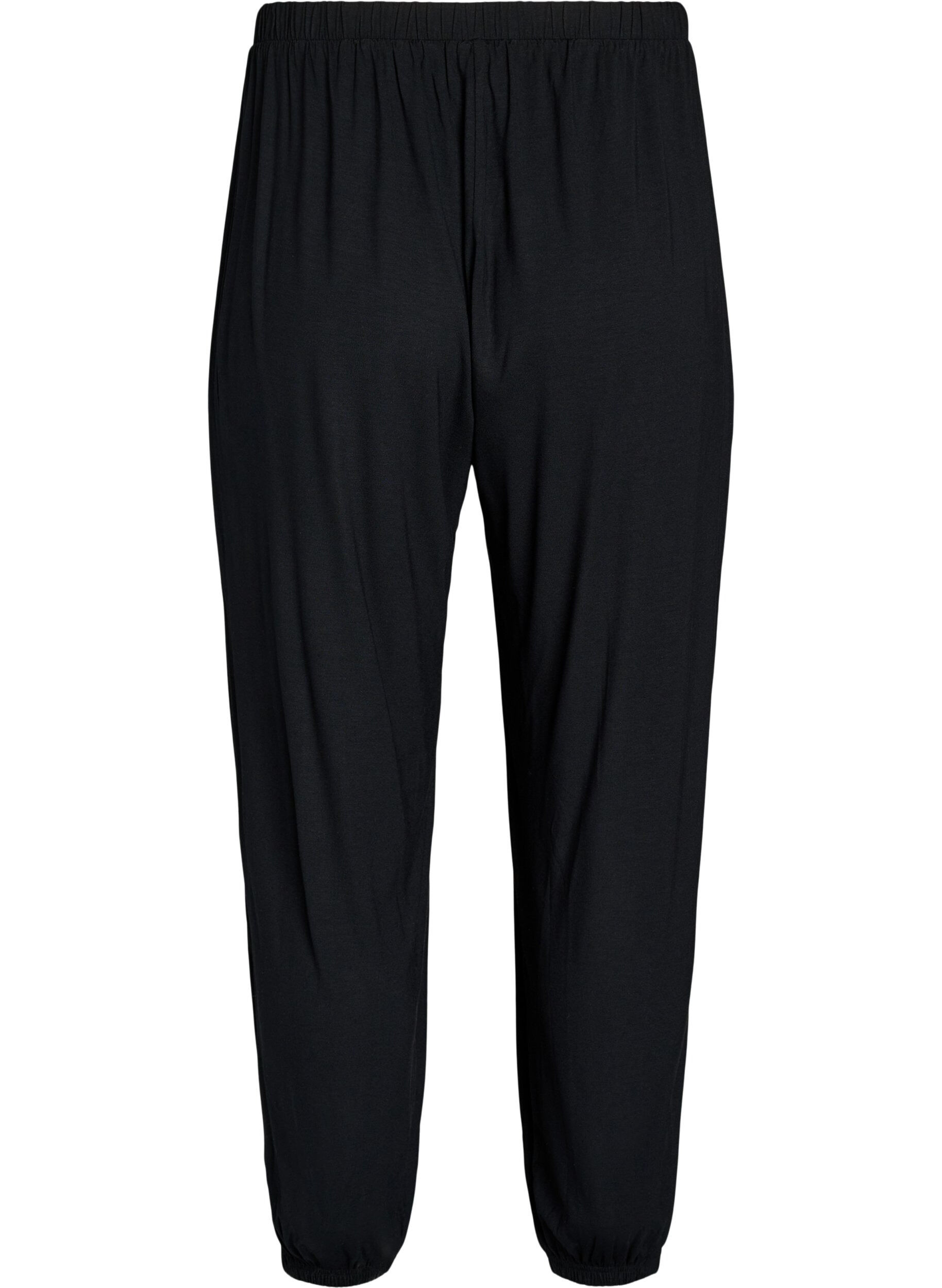 ZizziJersey balloonbroek met hoge taille, Zwart, Packshot image number 1