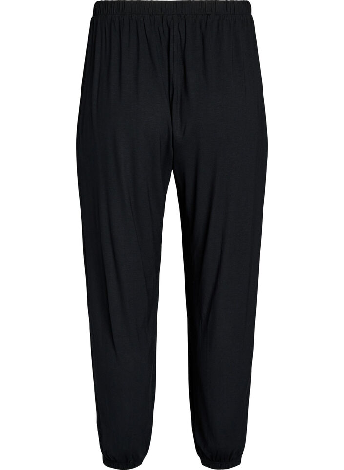 Jersey balloonbroek met hoge taille, Zwart, Packshot image number 1