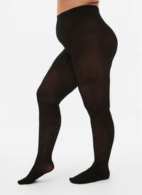 Panty van 40 denier met strass steentjes, Black, Model