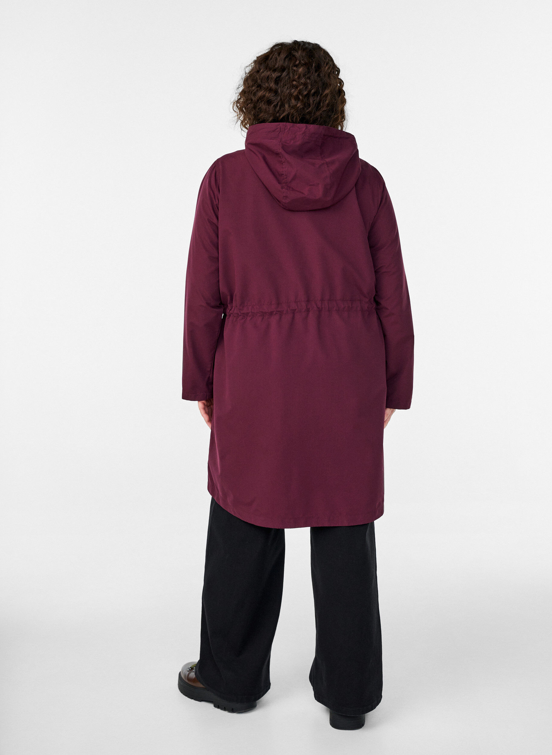 Zizzi FLASH - Lichtgewicht parka met een capuchon, Rood, Model image number 2