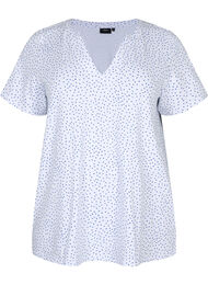 Katoenen t-shirt met stippen en V-hals, B.White/S.T.W Dot
