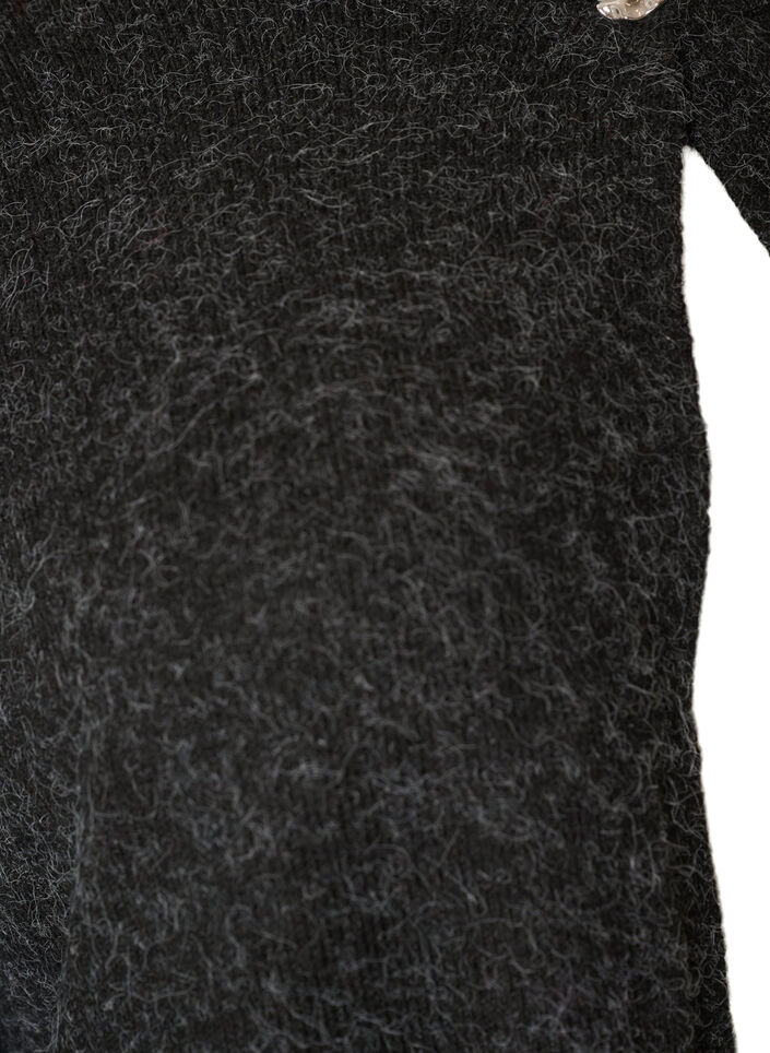 Gebreid vest met ronde hals en knoopsluiting, Grijs, Packshot image number 2